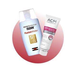 پکیج کرم ضدلک acm + ضدافتاب ایزدین