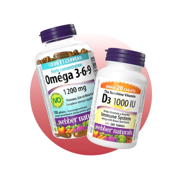 پکیج ویتامین د3 + امگا 3,6,9 وبر نچرالز