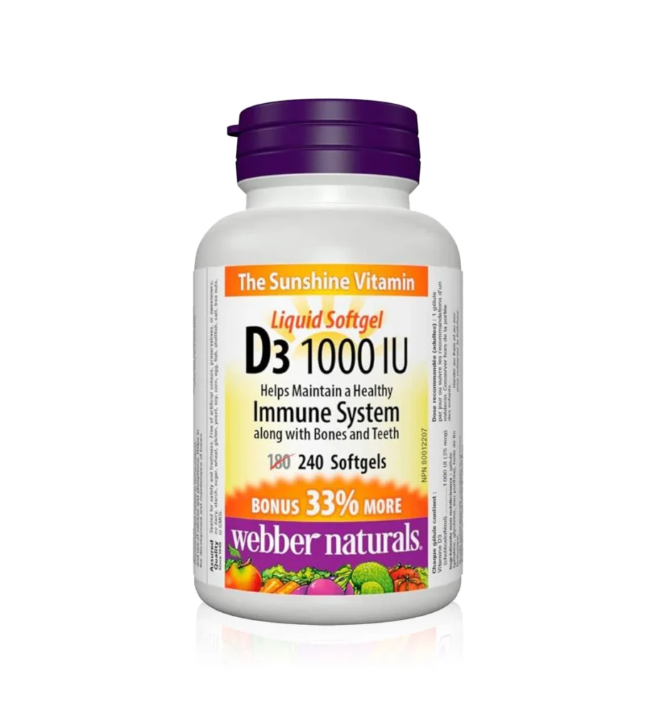 ویتامین D3 1000IU وبر نچرالز