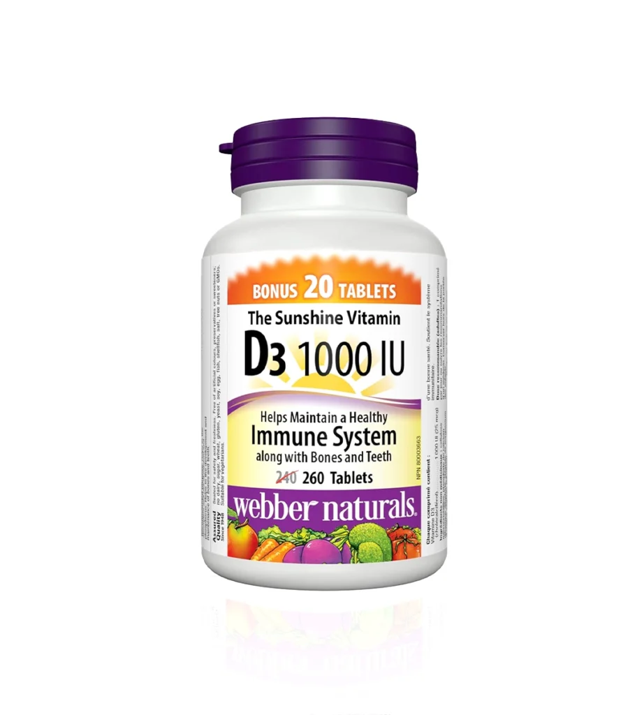 ویتامین D3 1000 IU وبر نچرالز