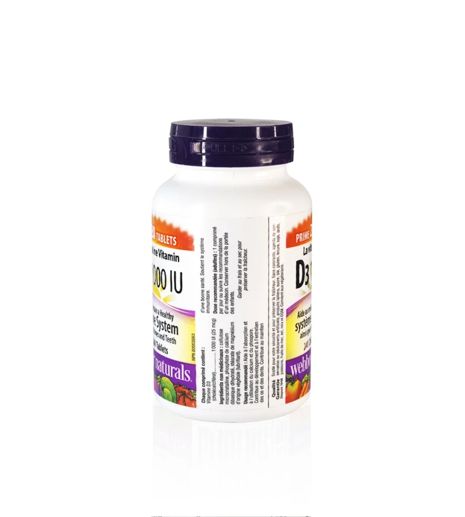 ویتامین D3 1000 IU وبر نچرالز