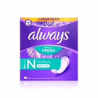 پد بهداشتی روزانه 68 عددی  Always Daily Fresh Normal