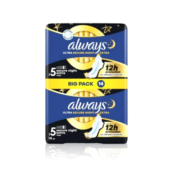 پد بهداشتی شبانه Always Ultra Secure Night Extra