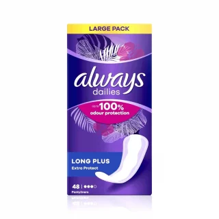 پد بهداشتی روزانه 48 عددی  Always Dailies Long Plus Extra Protect