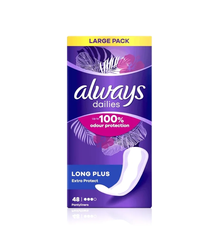 پد بهداشتی روزانه 48 عددی  Always Dailies Long Plus Extra Protect