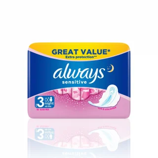 پدبهداشتی Always Sensitive Night Ultra (سایز ۳)