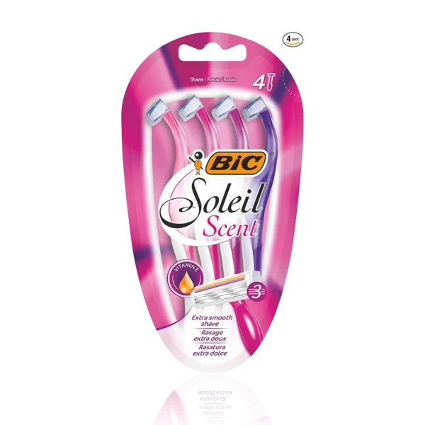 تیغ اصلاح بانوان BIC Soleil Scent بسته‌ی ۴ عددی