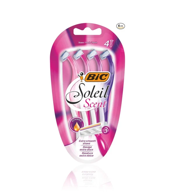 تیغ اصلاح بانوان BIC Soleil Scent بسته‌ی ۴ عددی