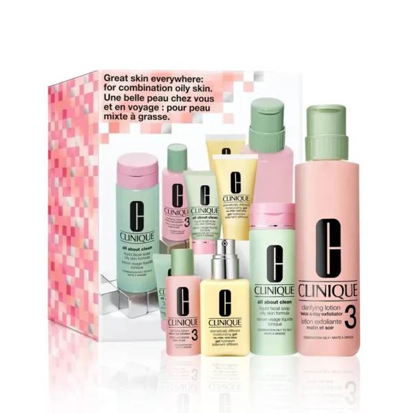 پک پوست‌های چرب کلینیک مجموعه 6 عددی Clinique oily skin great skin everywhere