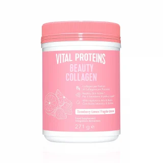 پودر کلاژن پپتاید زیبایی Vital Proteins با طعم توت‌فرنگی و لیمو