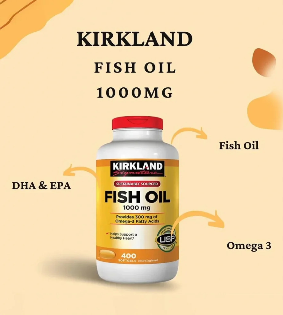 مکمل روغن ماهی 1000mg کرکلند