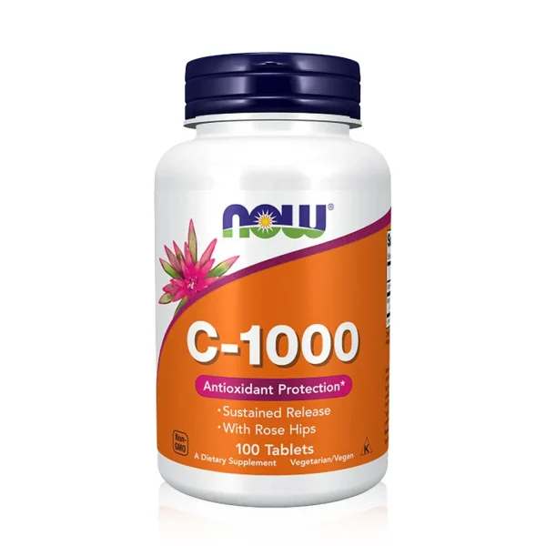 ویتامین C 1000 میلی با رز هیپس برند ناو فودز آمریکا NOW FOODS