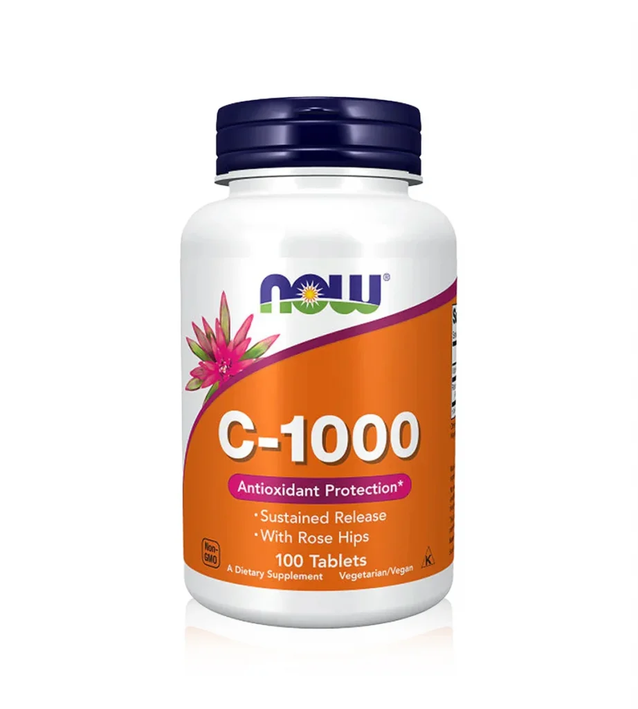 ویتامین C 1000 میلی با رز هیپس برند ناو فودز آمریکا NOW FOODS