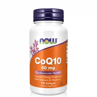 سافت‌ژل CoQ10 (کوآنزیم کیوتن) ۵۰ میلی‌گرم برند ناو فودز آمریکا NOW FOODS
