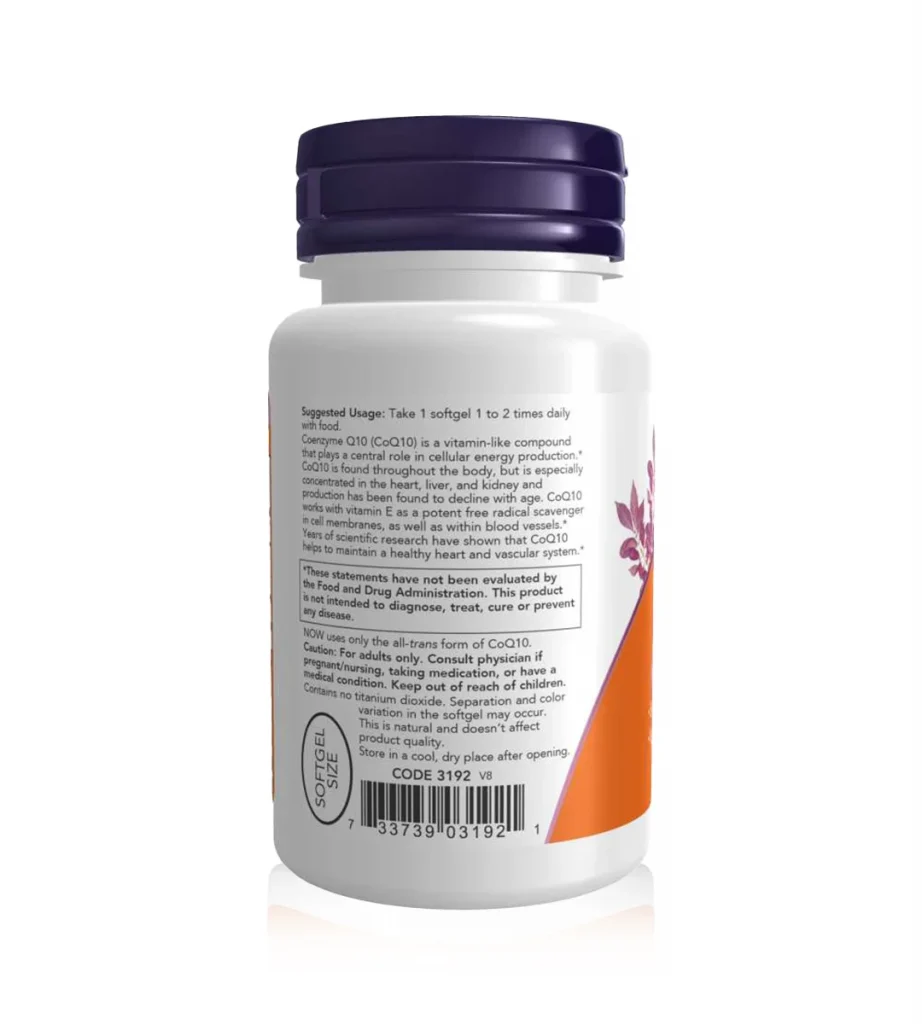 سافتژل CoQ10 (کوآنزیم کیوتن) ۵۰ میلیگرم برند ناو فودز آمریکا NOW FOODS