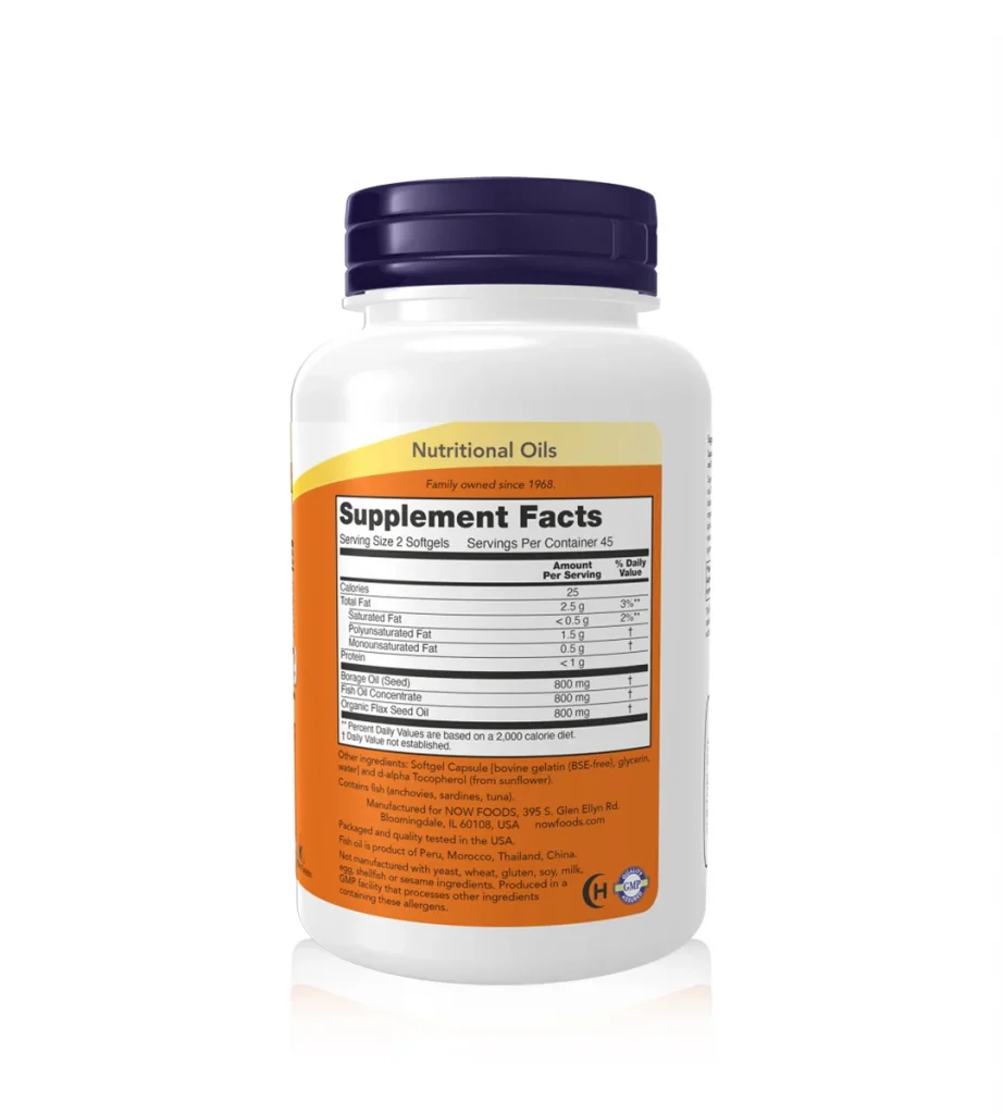 مکمل سوپر امگا 3-6-9 برند ناو فودز آمریکا NOW FOODS