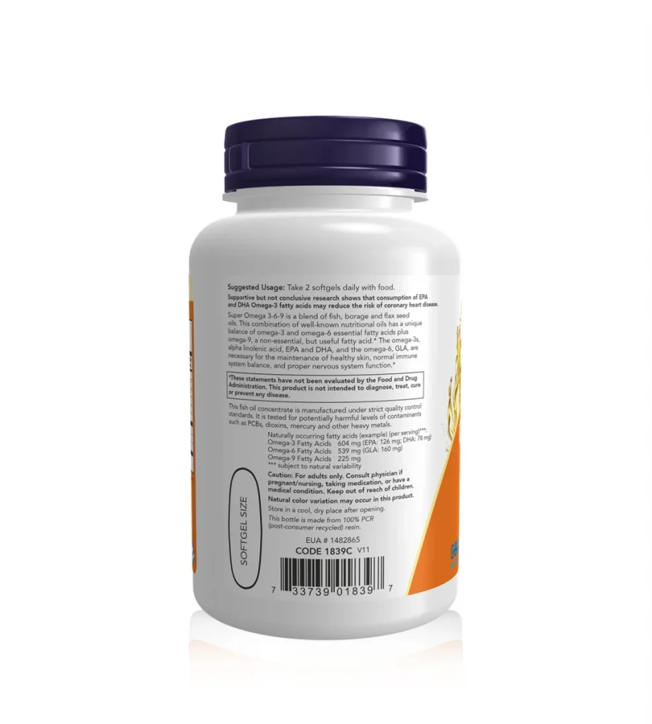 مکمل سوپر امگا 3-6-9 برند ناو فودز آمریکا NOW FOODS