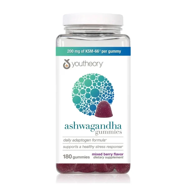 آشواگاندا پاستیلی یوتئوری کانادایی Youtheory Ashwagandha Gummies