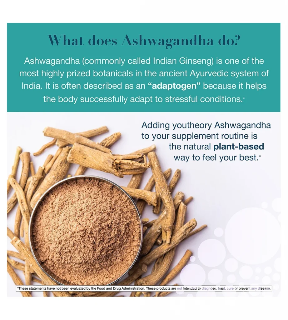 آشواگاندا پاستیلی یوتئوری کانادایی Youtheory Ashwagandha Gummies