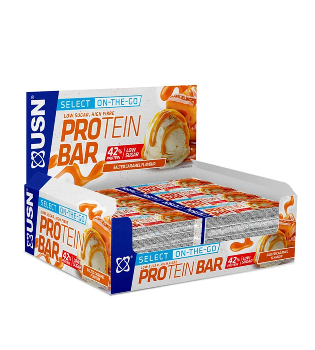Protein bar پروتئین بار USN Select طعم لذیذ کارامل نمکی