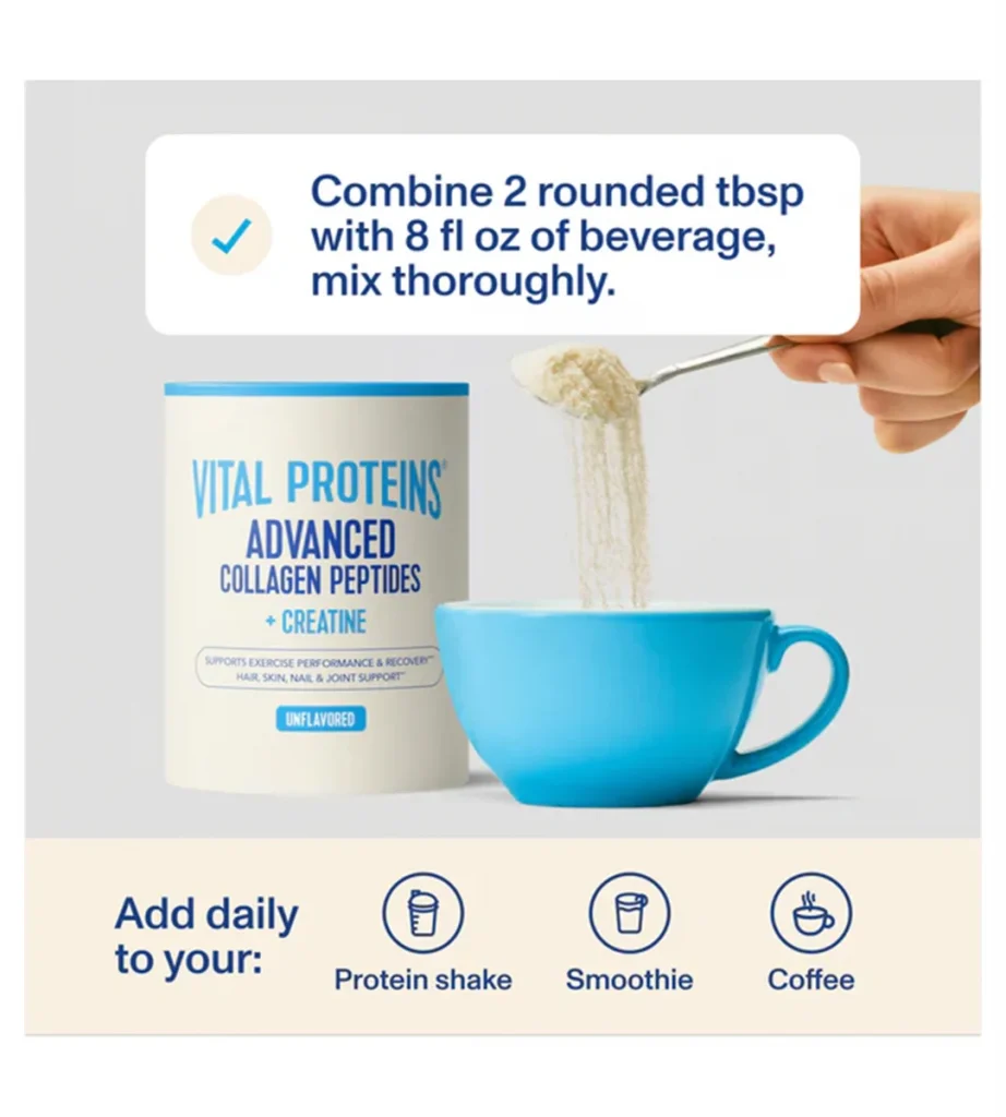 پودر کلاژن پپتاید + کراتین ویتال پروتئینز Vital Proteins