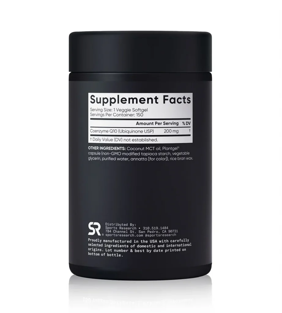 مکمل گیاهی کوآنزیم Q10 اسپورت ریسرچ Sports Research