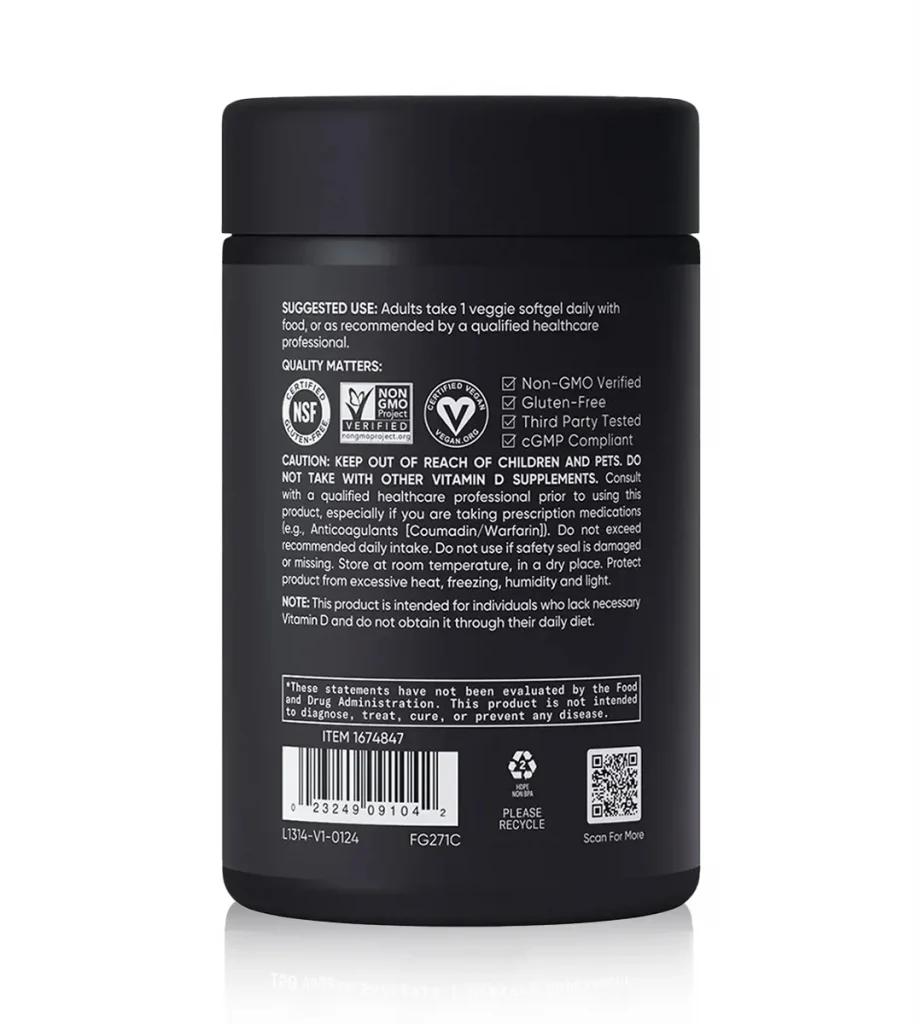 مکمل گیاهی Sports Research D3 + K2