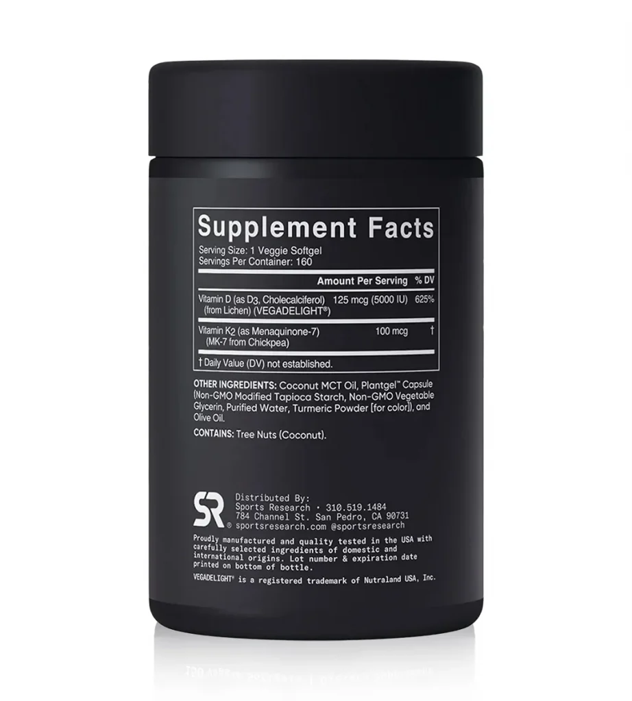 مکمل گیاهی Sports Research D3 + K2