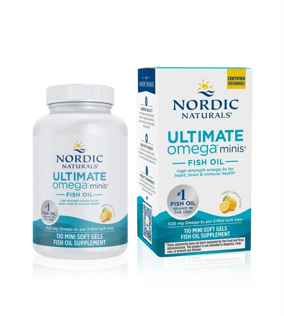 مکمل امگا ۳ روغن ماهی ۱۱۲۰ میلی‌گرم Nordic Naturals طعم لیمو