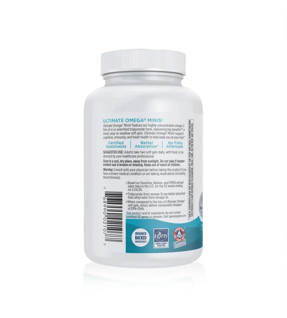 مکمل امگا ۳ روغن ماهی ۱۱۲۰ میلی‌گرم Nordic Naturals طعم لیمو