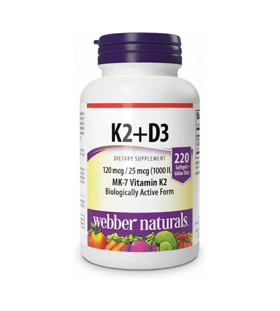 مکمل K2 + D3 وبر نچرالز 220 عددی