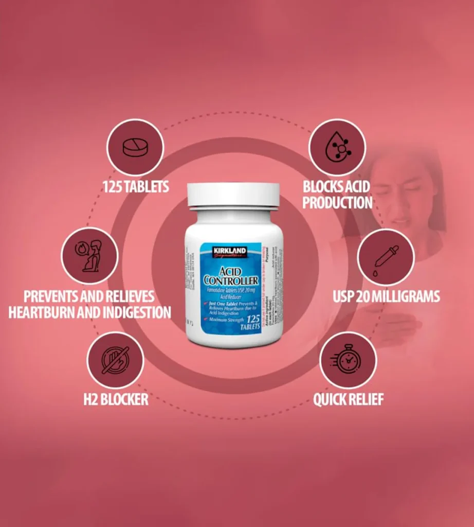 قرص کنترل کننده اسید معده کرکلند Kirkland