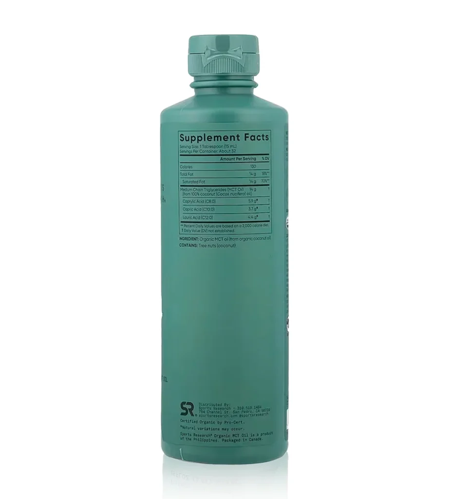 روغن MCT ارگانیک (C8 + C10 + C12) اسپورت ریسرچ Sports Research