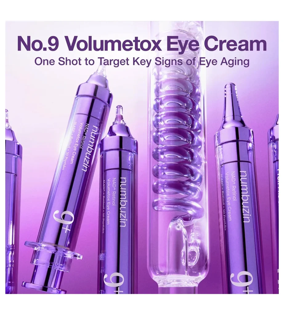 کرم دور چشم با اثر ضدچروک لیفتینگ و رتینول نامبوزین Numbuzin - No.9 NAD Retinol Volumetox Eye Cream