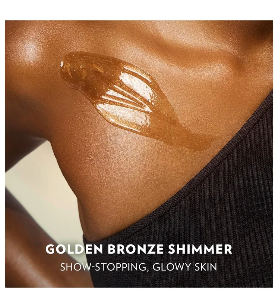 ژل روغنی براقکننده و درخشانکننده بدن وازلین Glazed & Glisten Golden Hour Glow Vanilla Cocoa