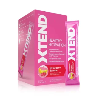 پودر الکترولیت آبرسان ایکس‌تند هیدریشن XTEND Healthy Hydration طعم توت‌فرنگی و موز