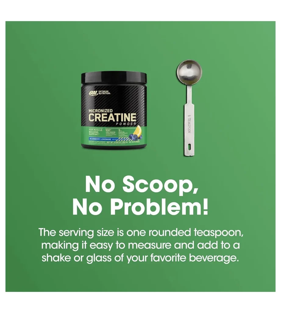 پودر کراتین مونوهیدرات Optimum Nutrition طعم بلوبری لیموناد
