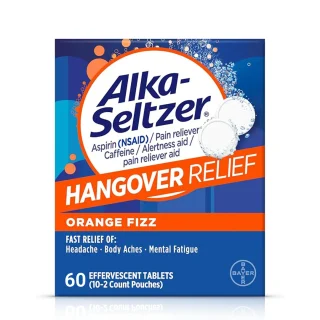 قرص جوشان آلکاسلتزر تسکین علائم خماری، رفع سردرد، بدن‌درد و خستگی ذهنی Alka-Seltzer