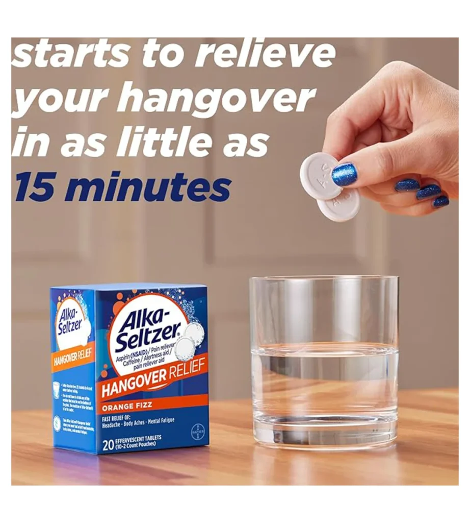 قرص جوشان آلکاسلتزر تسکین علائم خماری، رفع سردرد، بدندرد و خستگی ذهنی Alka-Seltzer