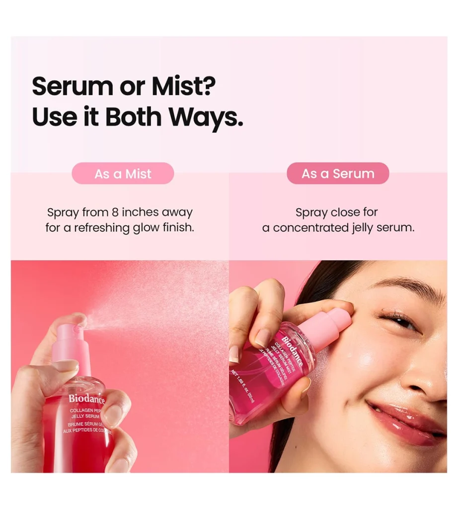 اسپری سرم ژلی کلاژن و پپتاید بایودنس BIODANCE Collagen Peptide Jelly Serum Spray