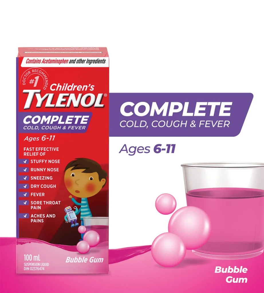 شربت کامل سرماخوردگی، سرفه و تب کودکان تایلنول Children’s TYLENOL